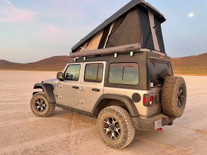 a jeep wrangler from the rear side.